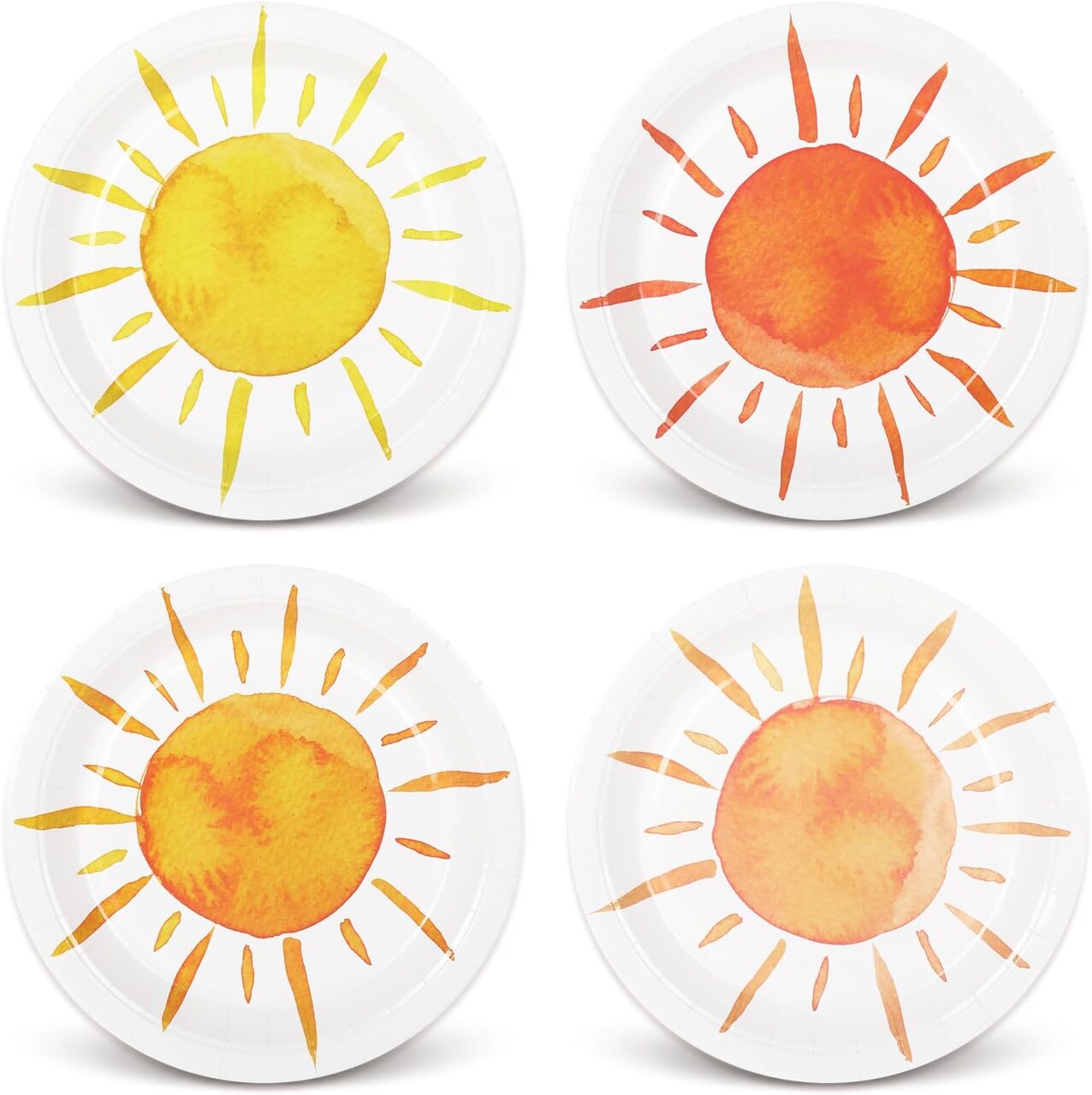 40Pcs Boho Paper Plates First Trip Around The Sun Plates 9 Inch
